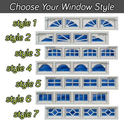 Garage door window